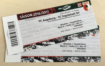 Gewinnspiel: 2 Karten FC Augsburg : FC Ingolstadt